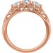 Three-Stone Vintage-Inspired Anniversary Band