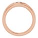 Rounded Edge Criss-Cross Five-Stone Flat Band