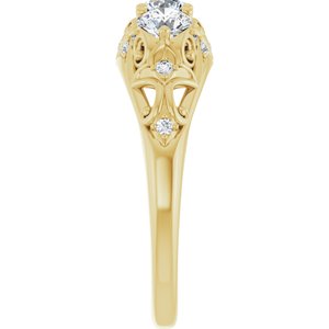 Three-Stone Vintage-Inspired Anniversary Band