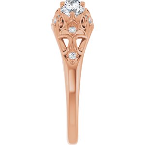 Three-Stone Vintage-Inspired Anniversary Band