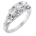 Three-Stone Vintage-Inspired Anniversary Band