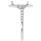 French-Set Halo-Style Engagement Ring