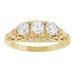 Three-Stone Vintage-Inspired Anniversary Band