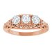 Three-Stone Vintage-Inspired Anniversary Band