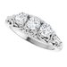 Three-Stone Vintage-Inspired Anniversary Band