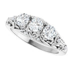 Three-Stone Vintage-Inspired Anniversary Band