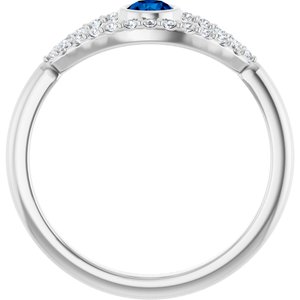 Accented Evil Eye Ring