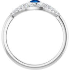 Accented Evil Eye Ring