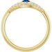Accented Evil Eye Ring