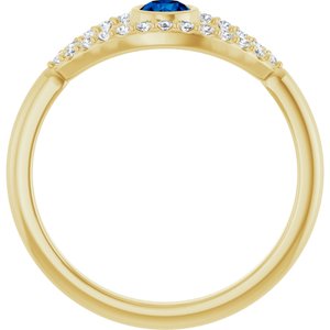 Accented Evil Eye Ring