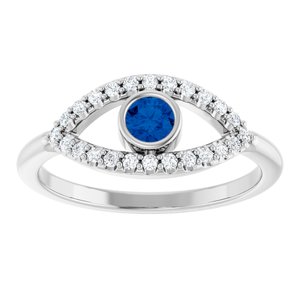 Accented Evil Eye Ring
