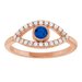 Accented Evil Eye Ring