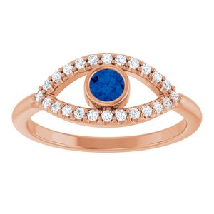 Accented Evil Eye Ring