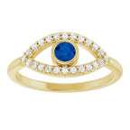 Accented Evil Eye Ring
