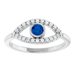 Accented Evil Eye Ring