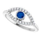 Accented Evil Eye Ring
