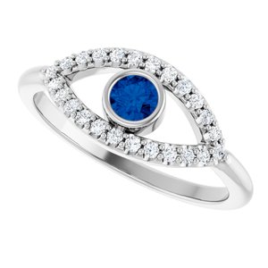 Accented Evil Eye Ring