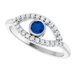 Accented Evil Eye Ring