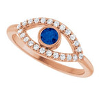 Accented Evil Eye Ring