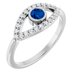 Accented Evil Eye Ring