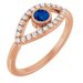 Accented Evil Eye Ring