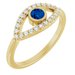 Accented Evil Eye Ring