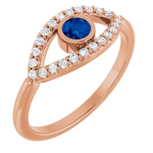 Accented Evil Eye Ring
