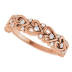Sculptural Heart Anniversary Band