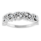 Sculptural Heart Anniversary Band