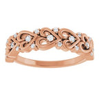 Sculptural Heart Anniversary Band