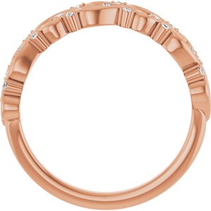 Sculptural Heart Anniversary Band