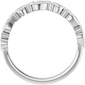 Sculptural Heart Anniversary Band