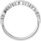 Sculptural Heart Anniversary Band