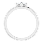 Accented Stackable Cross Ring