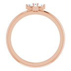 Accented Stackable Cross Ring