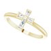 Accented Stackable Cross Ring