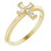 Accented Stackable Cross Ring
