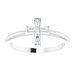 Accented Stackable Cross Ring