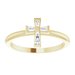 Accented Stackable Cross Ring
