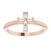 Accented Stackable Cross Ring