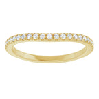 French-Set Halo-Style Engagement Ring or Band