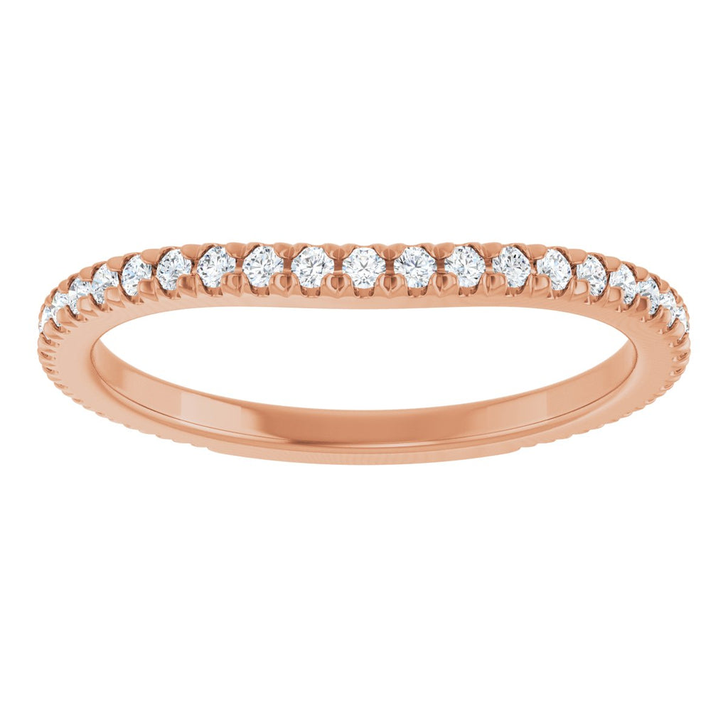 French-Set Halo-Style Engagement Ring or Band
