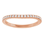 French-Set Halo-Style Engagement Ring or Band