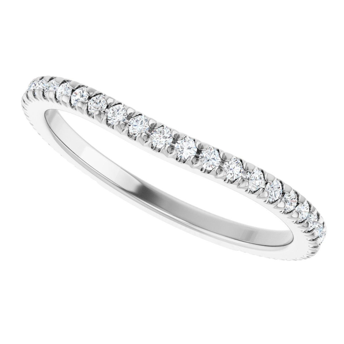 French-Set Halo-Style Engagement Ring or Band