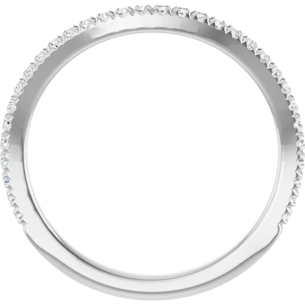 French-Set Halo-Style Engagement Ring or Band