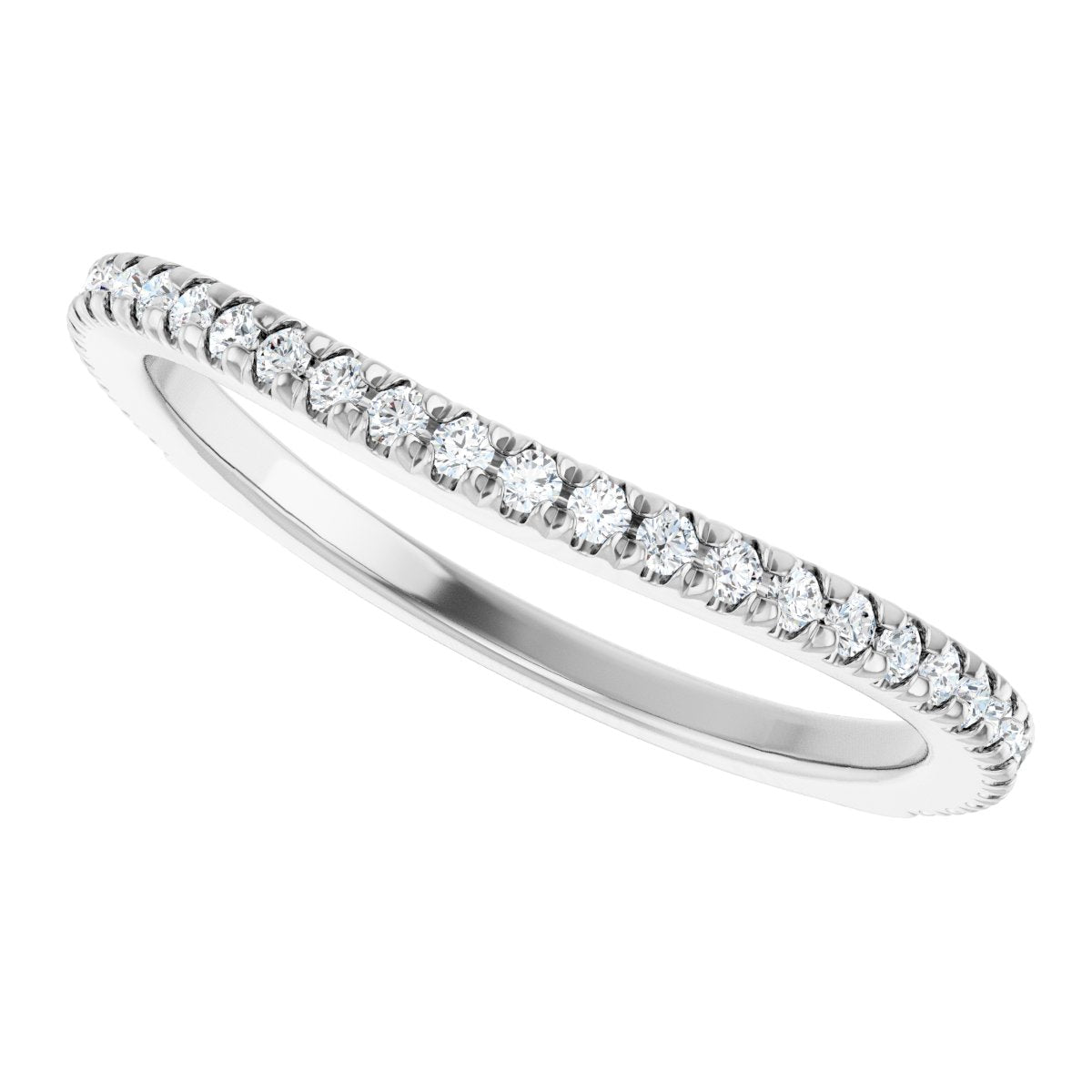 French-Set Halo-Style Engagement Ring or Band