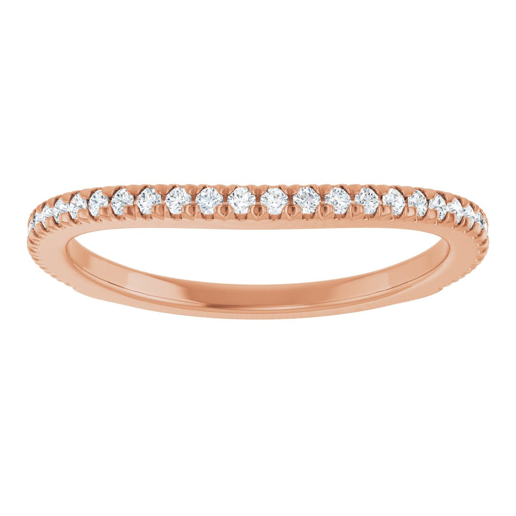French-Set Halo-Style Engagement Ring or Band