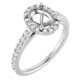 French-Set Halo-Style Engagement Ring