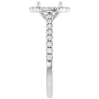 French-Set Halo-Style Engagement Ring