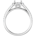 French-Set Halo-Style Engagement Ring